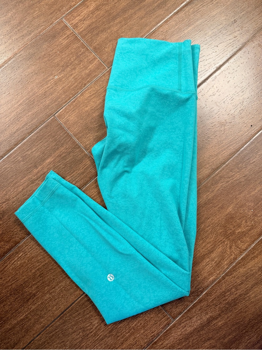 LNWOT lululemon Wunder Train Teal Leggings, Sz 6, 25in inseam